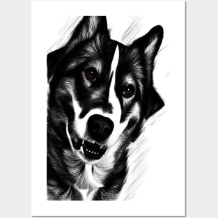 Friendly dog portrait Posters and Art